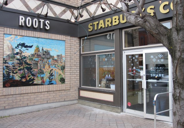 "Dragons of the Glebe," an exterior painting at the corner of Bank St. and 3rd Ave. sponsored by a property developer