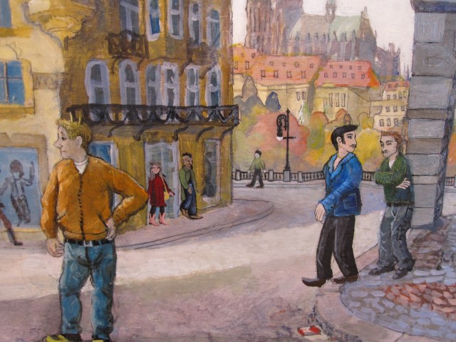Detail from "The Men of Prague"