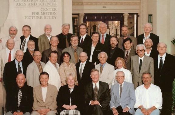 AMPAS Board '9? The Board of Governors of the Academy of Motion Picture Arts and Sciences (1990s). Bernstein, a long-time member, is in the second row from the back, fourth from the right.