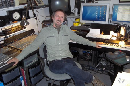 CB in Studio Charles Bernstein in his studio