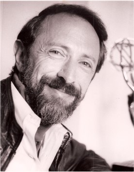 CB w:Emmy (smiling) Bernstein with the Emmy he won for Best Music Score on the CBS Schoolbreak Special "Little Miss Perfect"