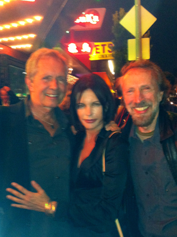 Lewis, Laura & CB web Lewis Teague, director of the film "Charlotta-TS,"with the star of the film, European actress Laura Bayonas, and Bernstein, who composed the soundtrack