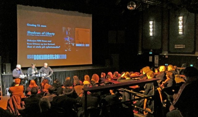 Shadows of Liberty at the Oslo Dokumentarkino film festival in March 2012 (photo courtesy of Jean-Philippe Tremblay) Shadows of Liberty at the Oslo Dokumentarkino film festival in March 2012 (photo courtesy of Jean-Philippe Tremblay)