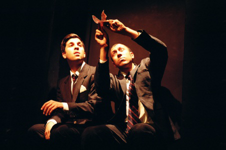 Ravi Jain and Paolozza in "Spent," a Dora-award-winning 2009 co-production with Theatre Smith-Gilmour and Why Not Theatre (photo by Elisa Gilmour)