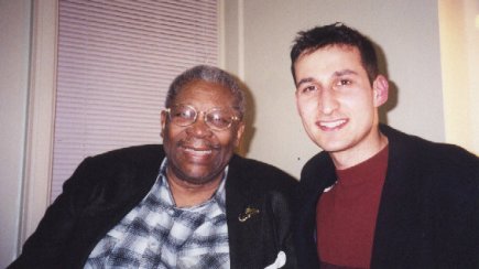 Bhaneja with B.B. King at Massey Hall in Toronto