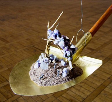 "Crystal Rainbow," a 2012 work by Bruce Conkle and Marne Lucas in the permanent collection of the Mongolian National Modern Art Gallery, Ulaanbaatar (photo by Marne Lucas)