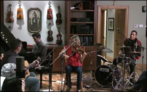 House party for the release of MacMaster's CD "Cape Breton Girl" held at her home on Feb. 10, 2012 (photo courtesy of nataliemacmaster.com)