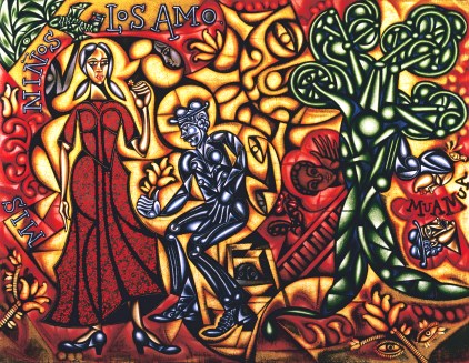 Carlos Luna's work "My Life" (oil on canvas, 69" x 90") ©2009 Carlos Luna. All Rights Reserved.