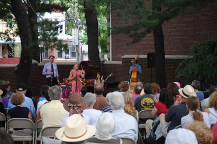Bria Skonberg performing at Louis Armstrong House in New York City on June 18, 2011 (photo by Louis Armstrong House, Flickr Creative Commons)