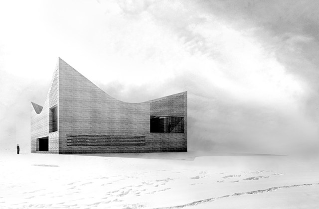 Commissioned private residence in Ordos, China (2008) designed by Barozzi/Veiga (photo courtesy of B/V)