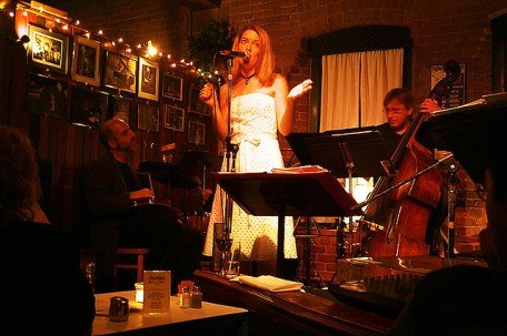 Emilie-Claire Barlow performing at the Montreal Bistro in Toronto on July 18, 2003 (photo by Taku, Flickr Creative Commons)