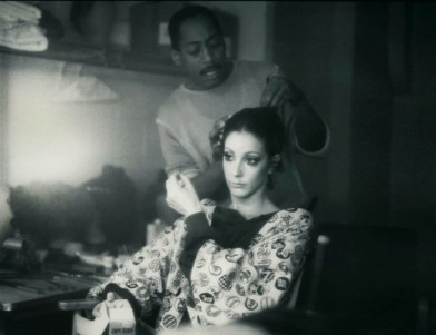 Cynthia Harvey in the dressing room (photo by Paul B. Goode)