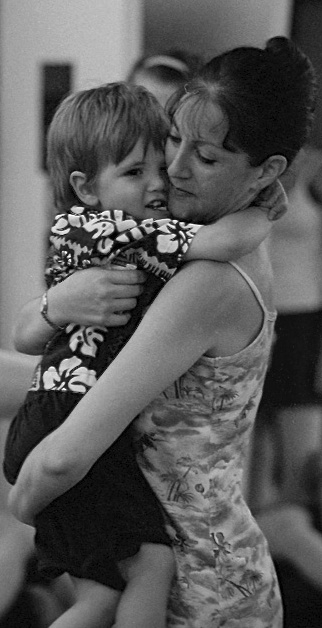 Cynthia Harvey with her son (photo by Rosalie O'Connor)
