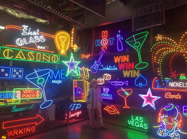 Lisa Schulte in a section of the 17,000 square foot showroom of her company Nights of Neon (photo courtesy of Lisa Schulte)