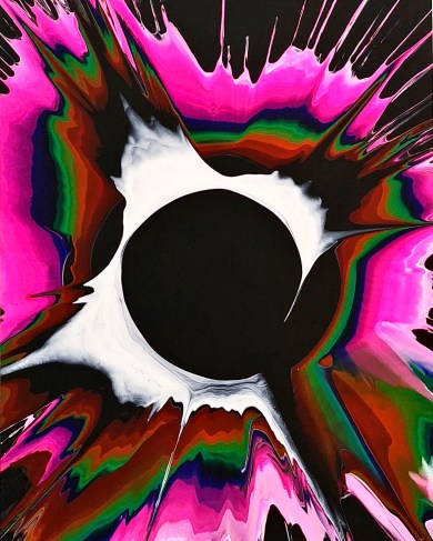 "Entropy," a rare titled painting by Schaub (photo by Callen Schaub)