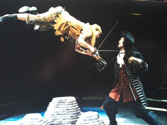 Penner (R) in a 2006 production of Peter Pan by the Manitoba Theatre for Young People (photo courtesy of Fred Penner)