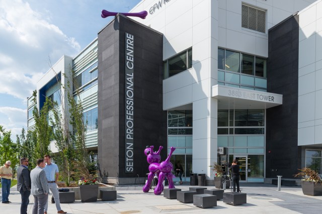 "The Bone" (2017) by inges idee, Seton Professional Health Centre, Calgary, Canada (photo by inges idee)