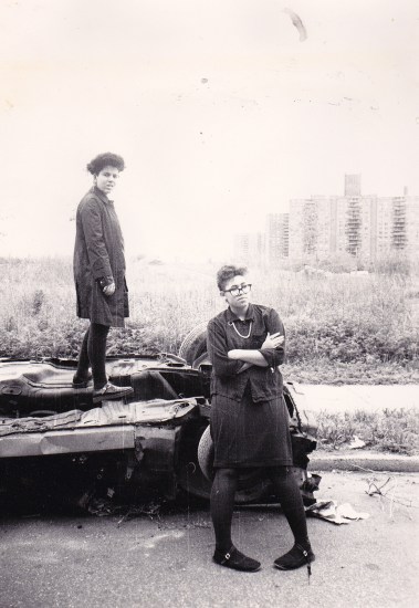 Camille Seaman (L) as a young woman with a friend (photo courtesy of Camille Seaman)