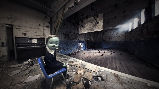 Image from the virtual reality piece Gymnasia (photo courtesy of the National Film Board of Canada)