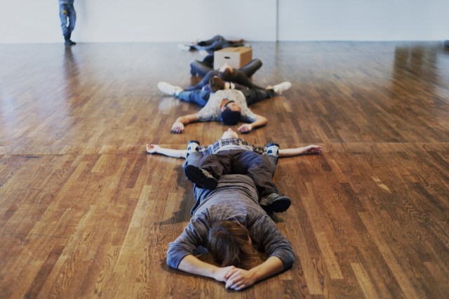 Still from "The Way Things Go" by Jefta van Dinther (photo by Yoav Barel)