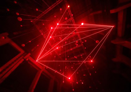DEEP WEB, by Christopher Bauder and Robert Henke, at Kraftwerk Berlin in 2016 (photo by Ralph Larmann)